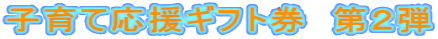 子育て応援ギフト券 第2弾